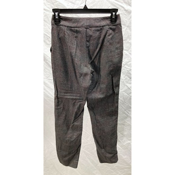 St. John Gray Glen Plaid Slim Ankle Pants 0 - Picture 2 of 3